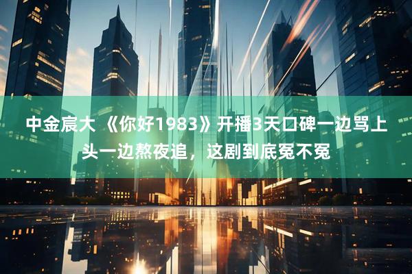 中金宸大 《你好1983》开播3天口碑一边骂上头一边熬夜追，这剧到底冤不冤