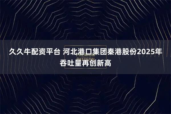 久久牛配资平台 河北港口集团秦港股份2025年吞吐量再创新高
